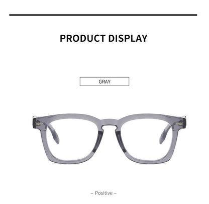 Photochromic Reading Glasses - Retro Square Frame Men’s Blue Light Blocking Eyewear - ZOOMNSTORE
