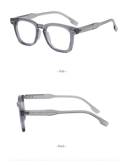 Photochromic Reading Glasses - Retro Square Frame Men’s Blue Light Blocking Eyewear - ZOOMNSTORE