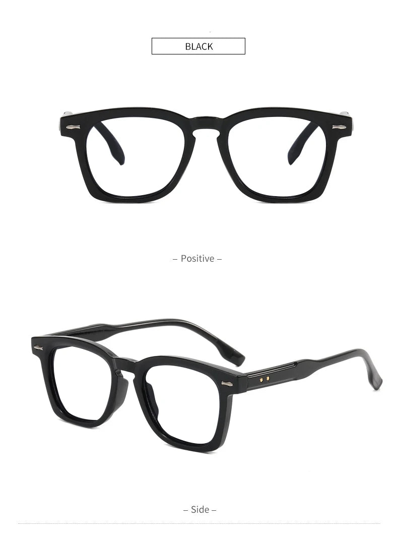 Photochromic Reading Glasses - Retro Square Frame Men’s Blue Light Blocking Eyewear - ZOOMNSTORE