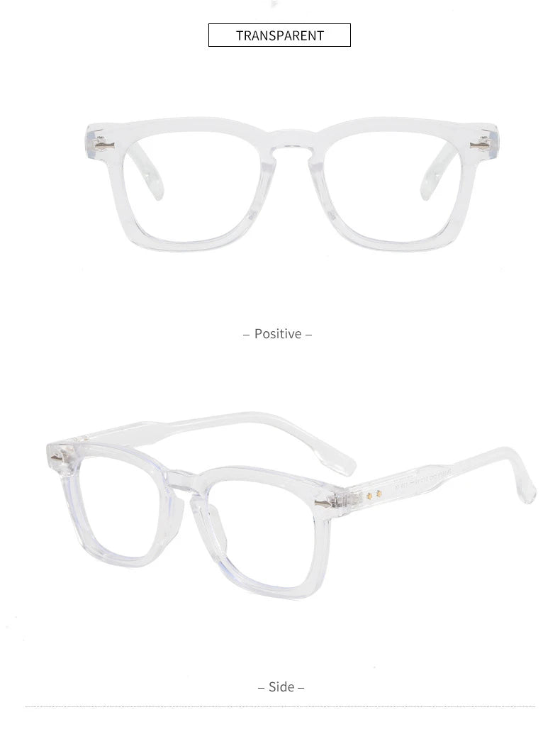Photochromic Reading Glasses - Retro Square Frame Men’s Blue Light Blocking Eyewear - ZOOMNSTORE