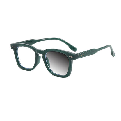 Photochromic Reading Glasses - Retro Square Frame Men’s Blue Light Blocking Eyewear - ZOOMNSTORE