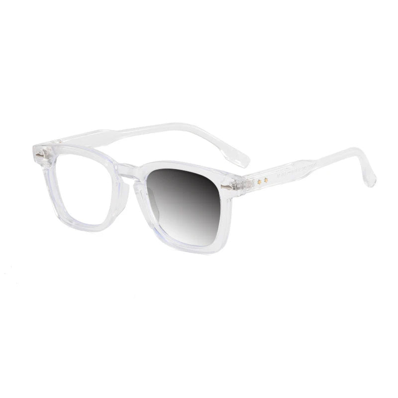 Photochromic Reading Glasses - Retro Square Frame Men’s Blue Light Blocking Eyewear - ZOOMNSTORE