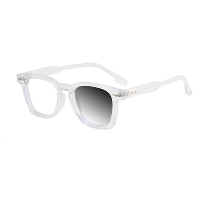 Photochromic Reading Glasses - Retro Square Frame Men’s Blue Light Blocking Eyewear - ZOOMNSTORE