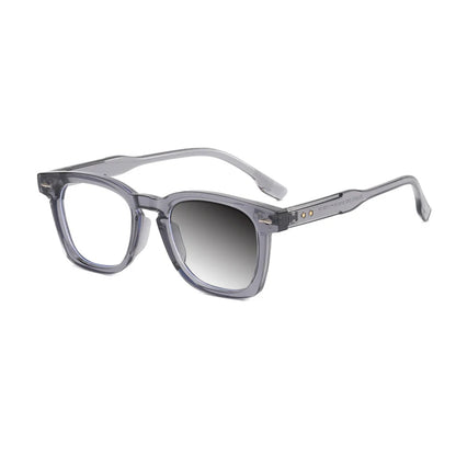 Photochromic Reading Glasses - Retro Square Frame Men’s Blue Light Blocking Eyewear - ZOOMNSTORE