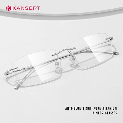 Photochromic Reading Glasses - Ultra-Light Titanium Myopia Eyewear With Blue Light Filter - ZOOMNSTORE