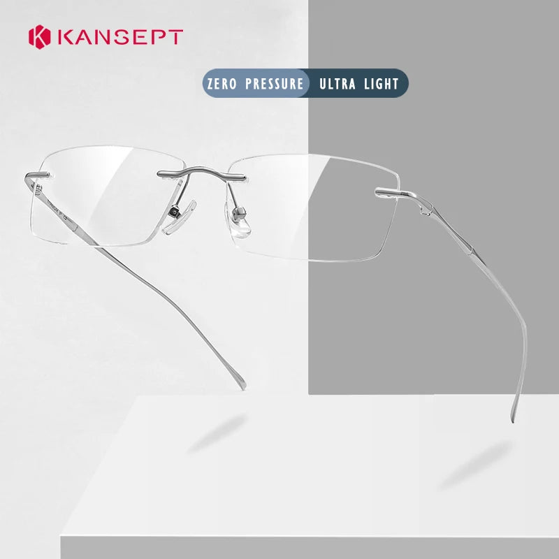 Photochromic Reading Glasses - Ultra-Light Titanium Myopia Eyewear With Blue Light Filter - ZOOMNSTORE