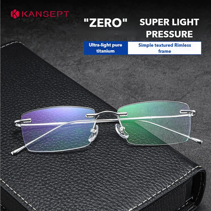 Photochromic Reading Glasses - Ultra-Light Titanium Myopia Eyewear With Blue Light Filter - ZOOMNSTORE