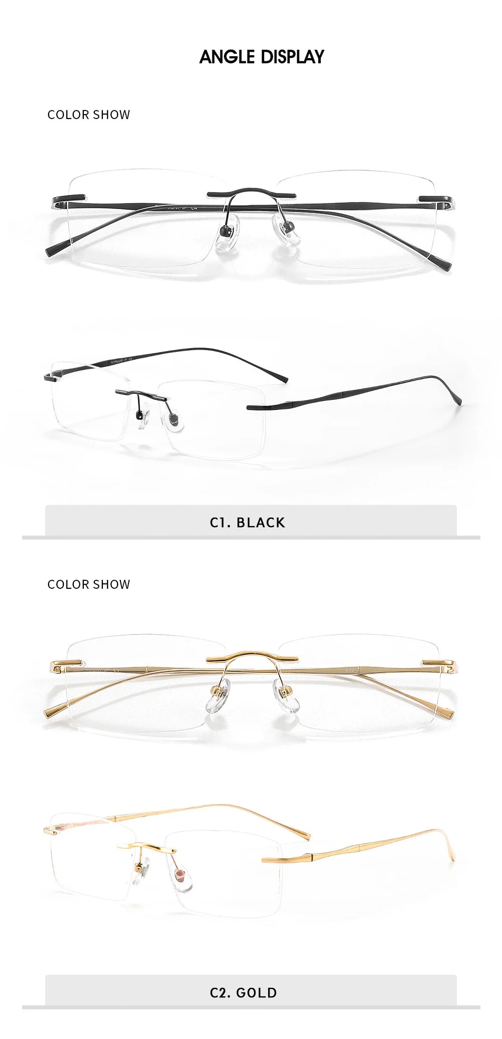 Photochromic Reading Glasses - Ultra-Light Titanium Myopia Eyewear With Blue Light Filter - ZOOMNSTORE