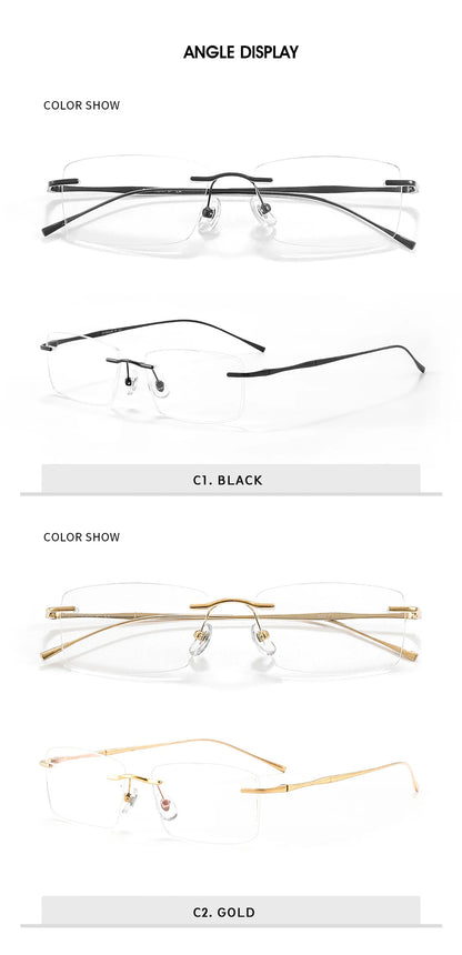Photochromic Reading Glasses - Ultra-Light Titanium Myopia Eyewear With Blue Light Filter - ZOOMNSTORE