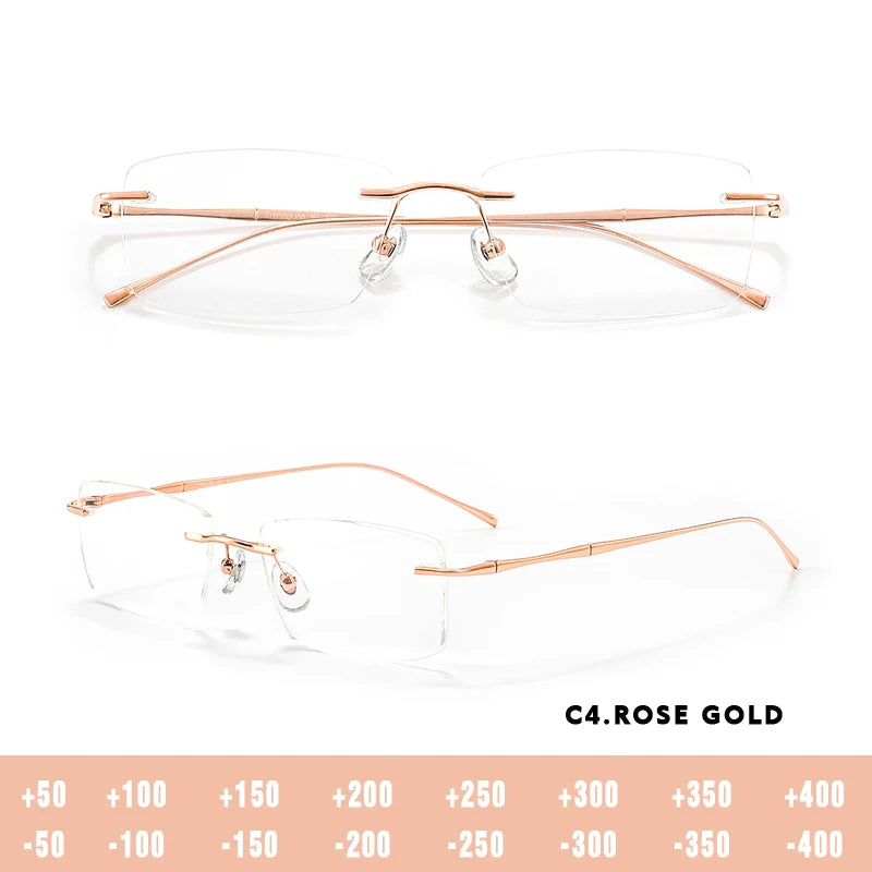 Photochromic Reading Glasses - Ultra-Light Titanium Myopia Eyewear With Blue Light Filter - ZOOMNSTORE
