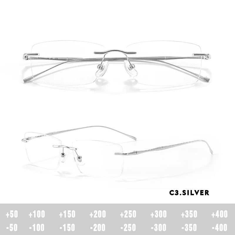 Photochromic Reading Glasses - Ultra-Light Titanium Myopia Eyewear With Blue Light Filter - ZOOMNSTORE