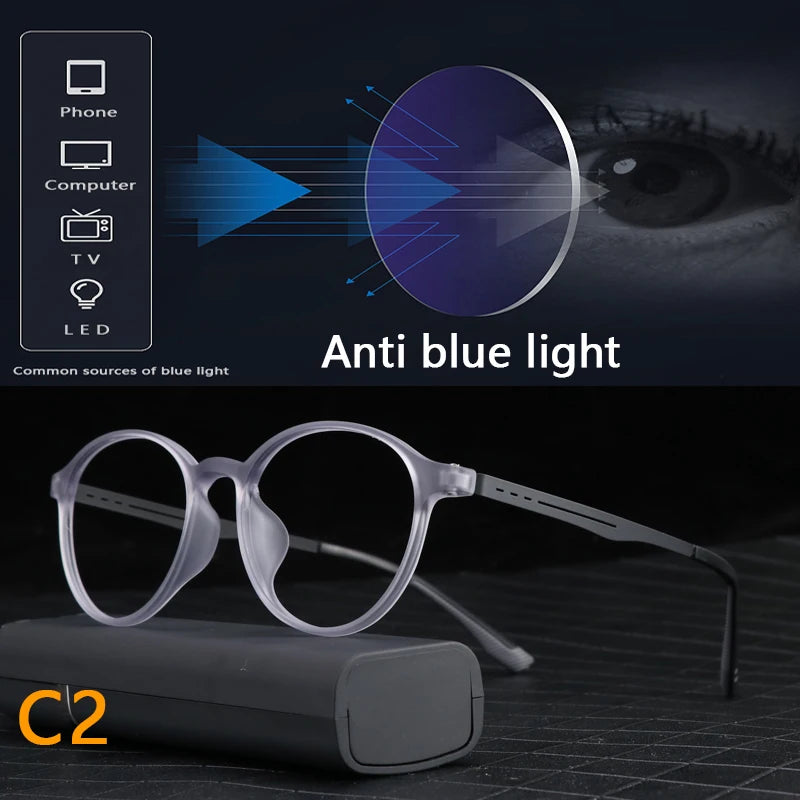 Photochromic Reading Glasses - Ultralight Titanium Frame, Blue Light Protection - ZOOMNSTORE