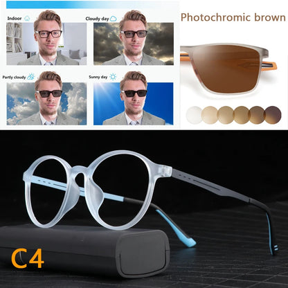 Photochromic Reading Glasses - Ultralight Titanium Frame, Blue Light Protection - ZOOMNSTORE