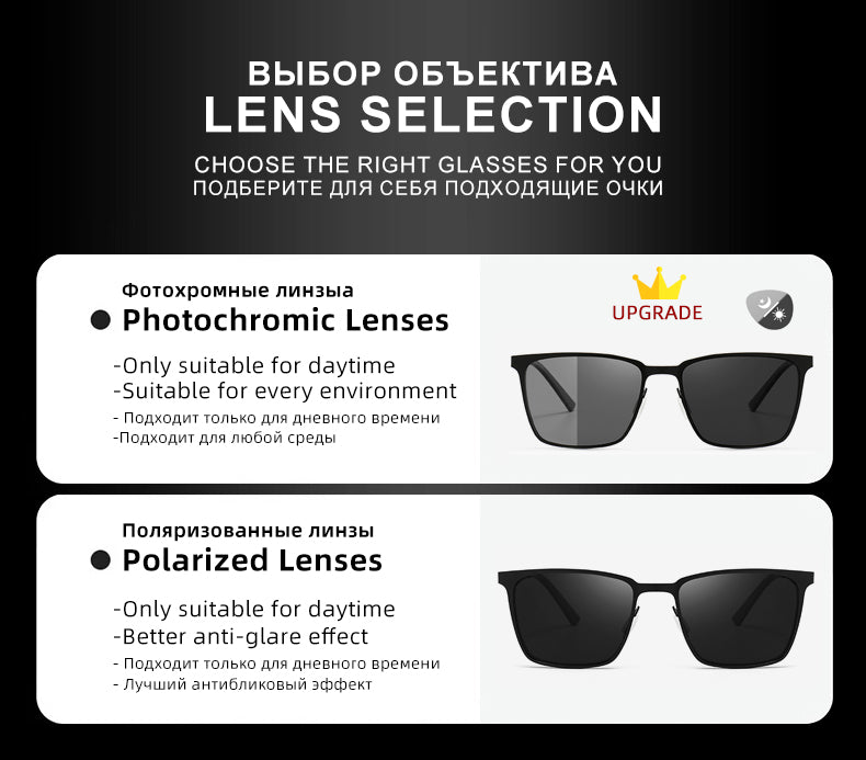 Photochromic Sunglasses - Polarized Driving Shades for Men Women | UV400 Protection - ZOOMNSTORE