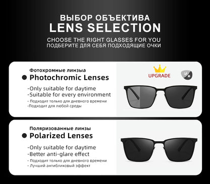 Photochromic Sunglasses - Polarized Driving Shades for Men Women | UV400 Protection - ZOOMNSTORE