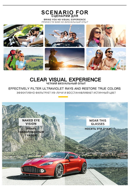 Photochromic Sunglasses - Polarized Driving Shades for Men Women | UV400 Protection - ZOOMNSTORE