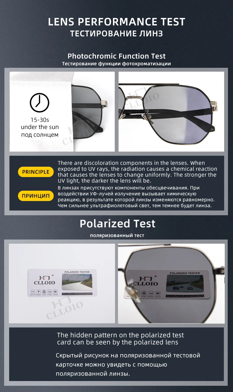 Photochromic Sunglasses - Polarized Driving Shades for Men Women | UV400 Protection - ZOOMNSTORE