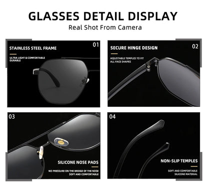 Photochromic Sunglasses - Polarized Driving Shades for Men Women | UV400 Protection - ZOOMNSTORE