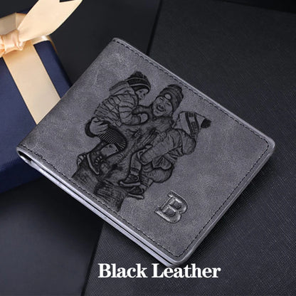 Picture Wallet Custom Engraving Wallet Frosted Retro Multifunction Wallets Multi Card Holder Leisure Coin Bag Father's Day Gift - ZOOMNSTORE
