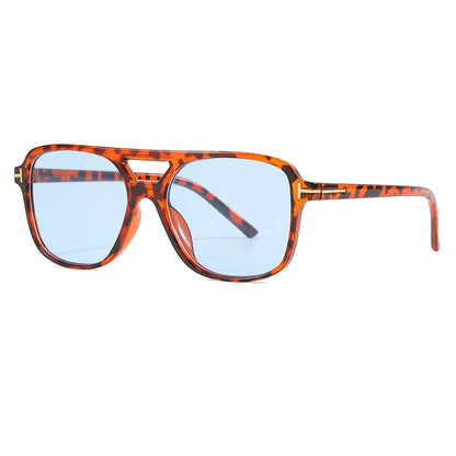 Pilot Sunglasses Women - Oversized Double Bridge Oval Goggles UV400 Protection - ZOOMNSTORE