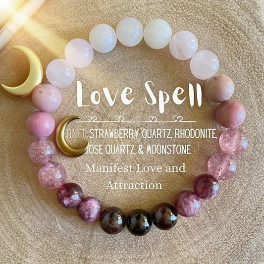 Pink Amethyst Bracelet - Handmade Natural Stone Self Love Jewelry for Couples - ZOOMNSTORE