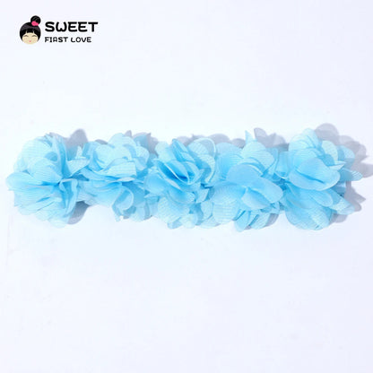 Pink Baby Flower Headband Pink Chiffon Hair Bands Handmade DIY Headwear Hair Accessories for Kids Children Newborn Toddler - ZOOMNSTORE