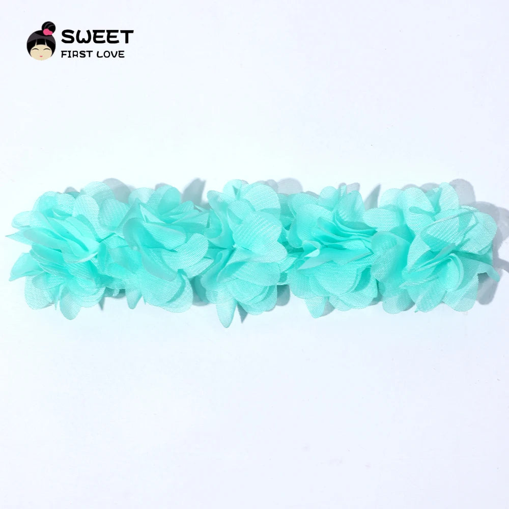 Pink Baby Flower Headband Pink Chiffon Hair Bands Handmade DIY Headwear Hair Accessories for Kids Children Newborn Toddler - ZOOMNSTORE