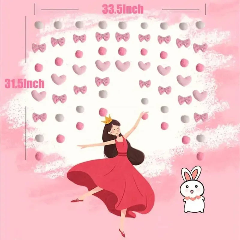 Pink Bow Curtain - Soft Fluffy Velvet Fabric Doorway Curtains for Girls Bedroom - ZOOMNSTORE