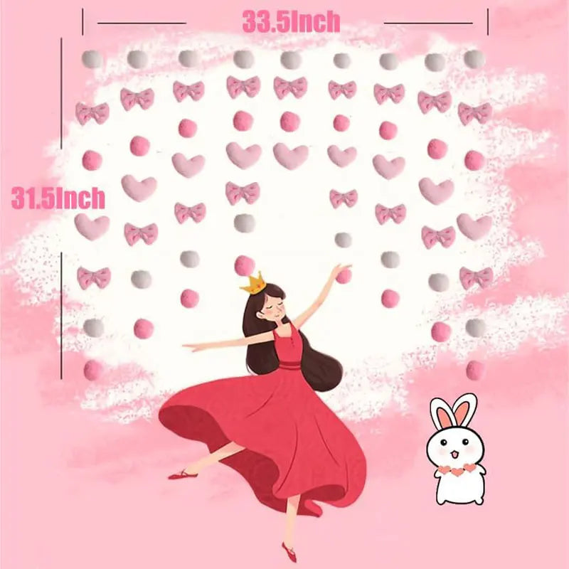 Pink Bow Curtain - Soft Fluffy Velvet Fabric Doorway Curtains for Girls Bedroom - ZOOMNSTORE