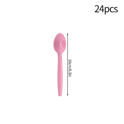 Pink Daisy Disposable Tableware Set - 24pcs Plates Napkins Straws for Birthday Baby Shower Wedding Decor - ZOOMNSTORE