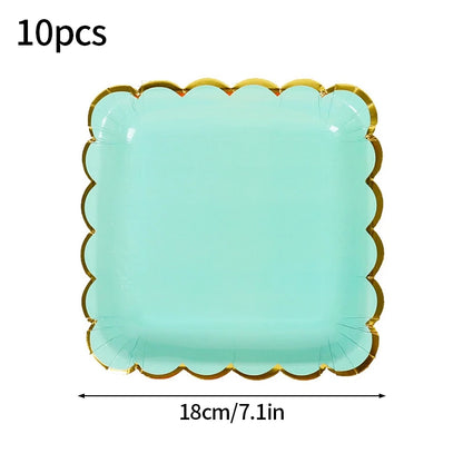 Pink Daisy Disposable Tableware Set - 24pcs Plates Napkins Straws for Birthday Baby Shower Wedding Decor - ZOOMNSTORE
