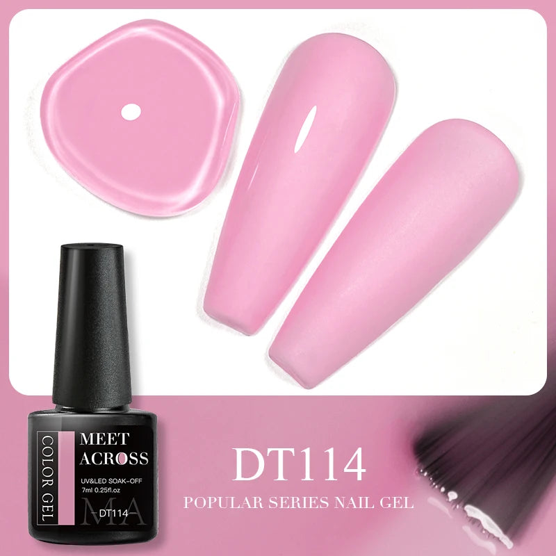 Pink Dried Flower Gel Nail Polish - Natural Flower Fairy Art Soak Off UVLED Varnish - ZOOMNSTORE
