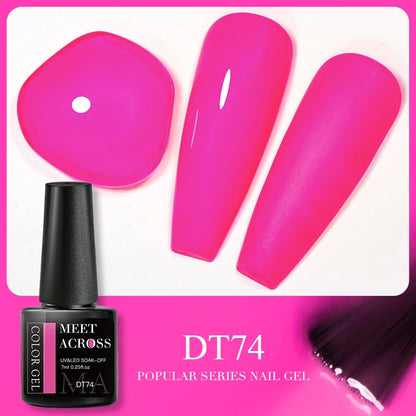 Pink Dried Flower Gel Nail Polish - Natural Flower Fairy Art Soak Off UVLED Varnish - ZOOMNSTORE