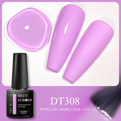 Pink Dried Flower Gel Nail Polish - Natural Flower Fairy Art Soak Off UVLED Varnish - ZOOMNSTORE