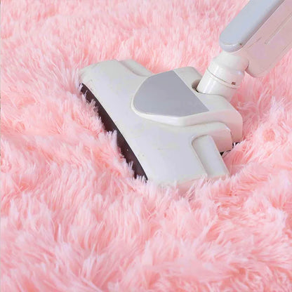Pink Kids Bedroom Carpet - Soft Fluffy Rug for Girls Room Decor - ZOOMNSTORE