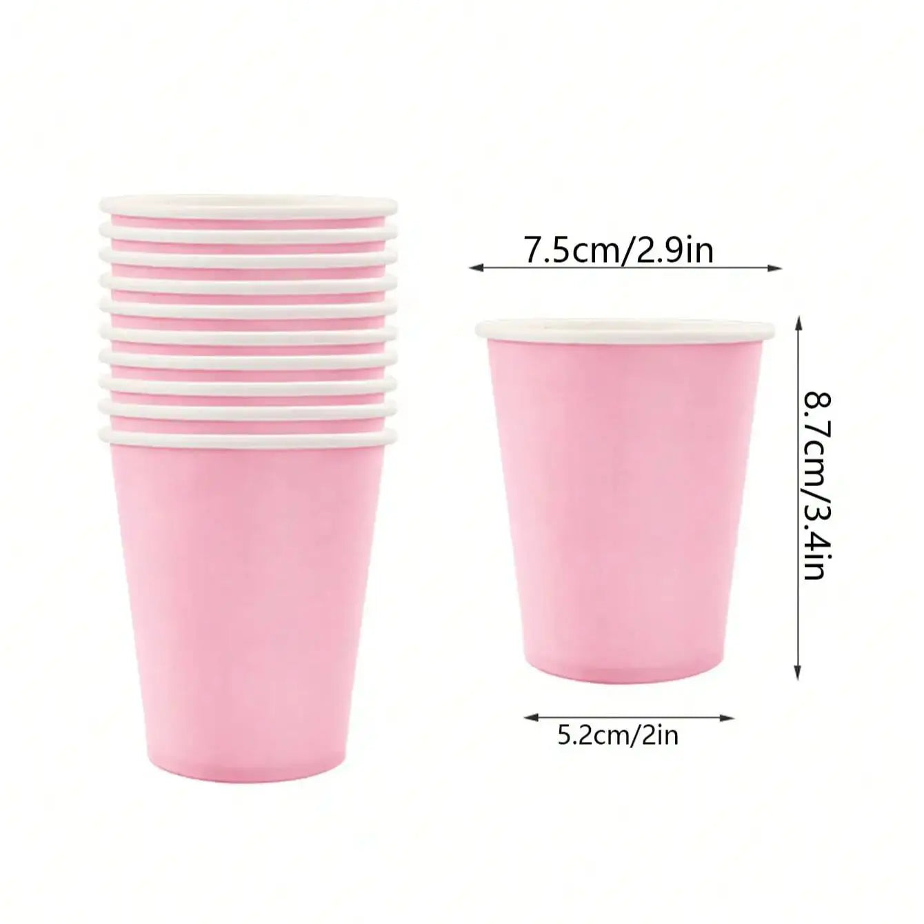 Pink Party Supplies Set - Disposable Plates Spoons Forks Knives - ZOOMNSTORE