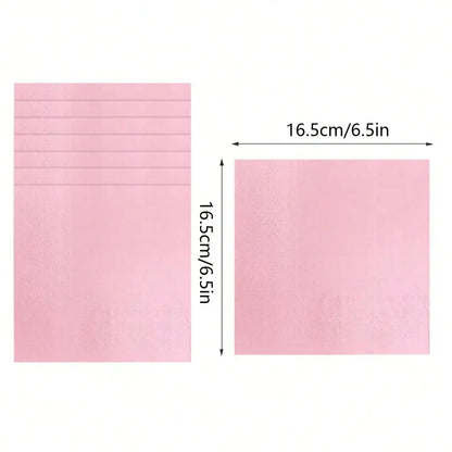 Pink Party Supplies Set - Disposable Plates Spoons Forks Knives - ZOOMNSTORE