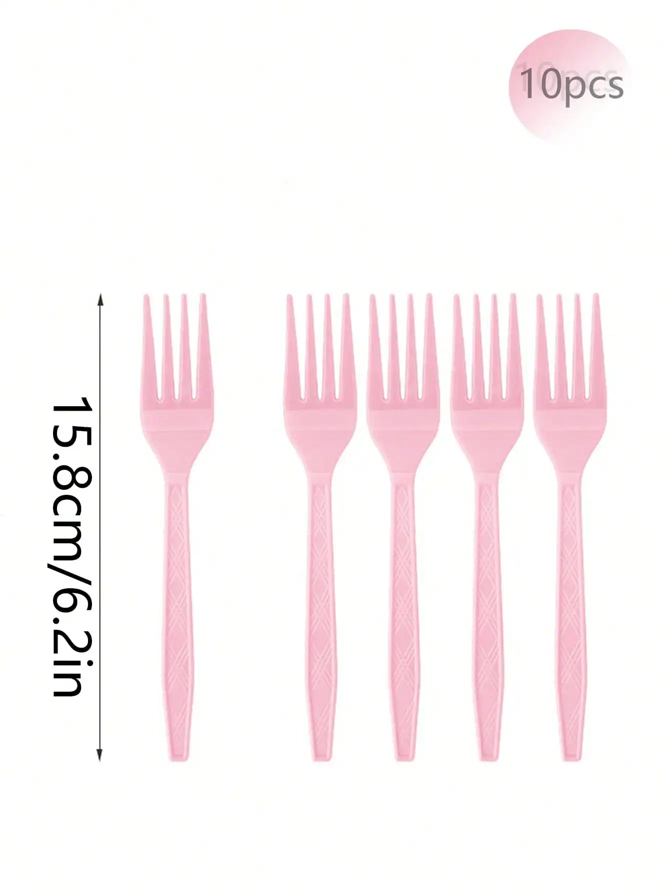 Pink Party Supplies Set - Disposable Plates Spoons Forks Knives - ZOOMNSTORE