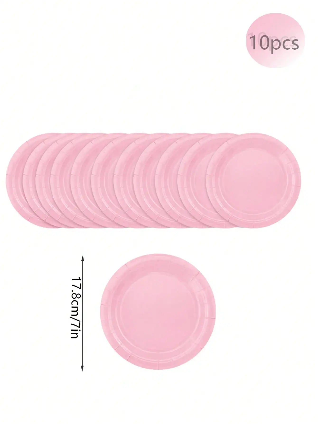 Pink Party Supplies Set - Disposable Plates Spoons Forks Knives - ZOOMNSTORE