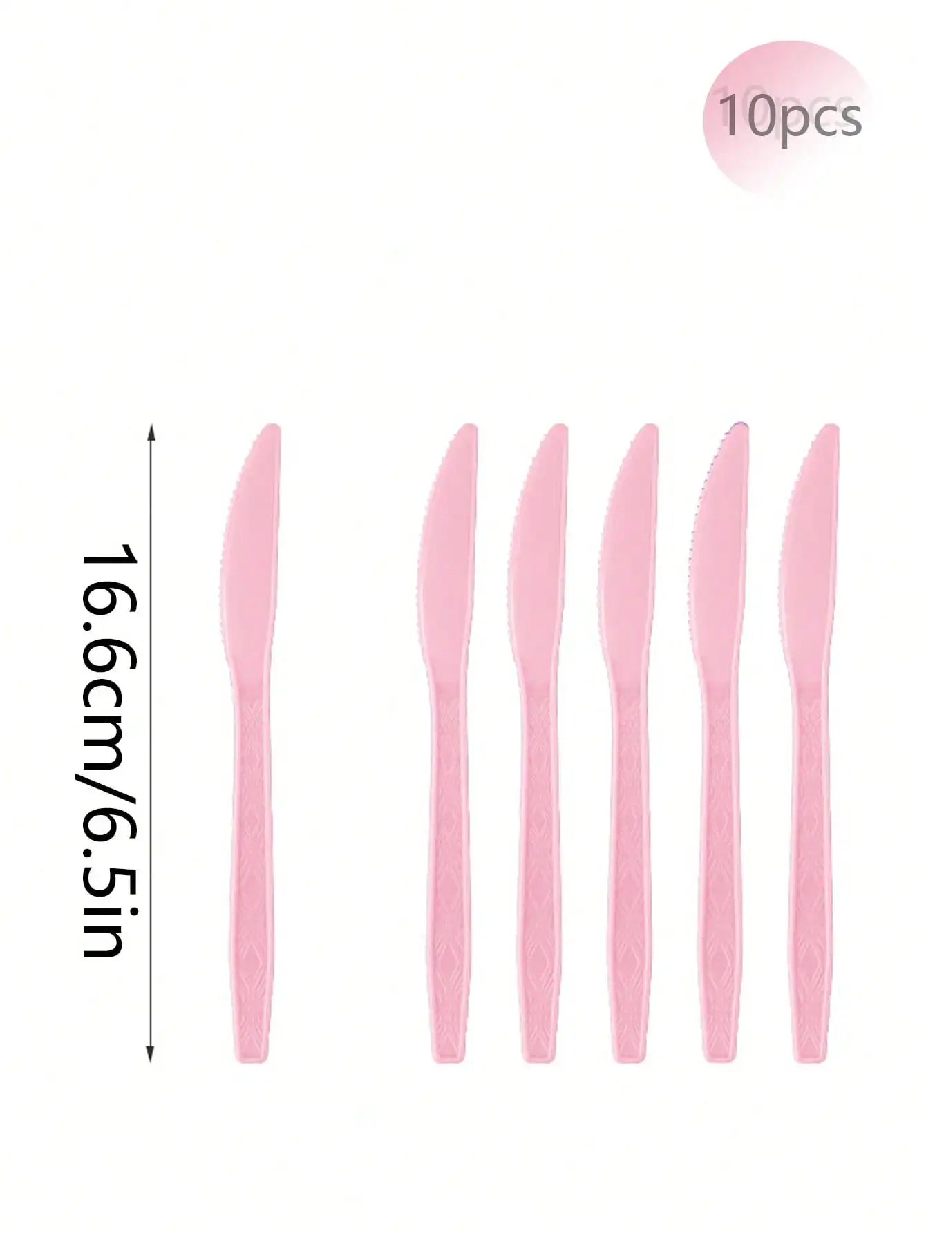 Pink Party Supplies Set - Disposable Plates Spoons Forks Knives - ZOOMNSTORE