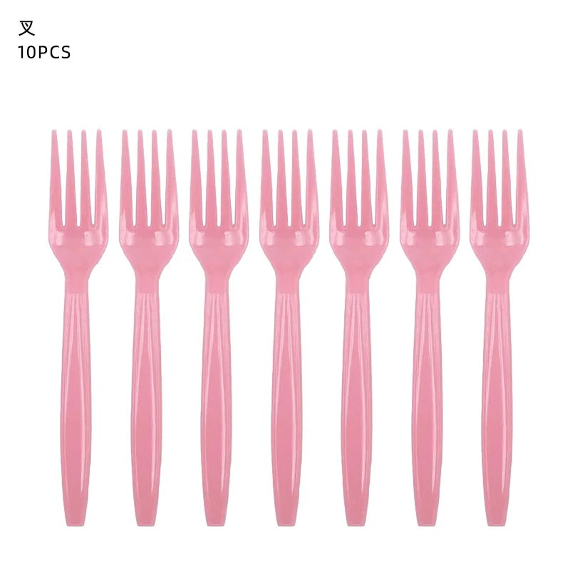 Pink Puppy Paw Birthday Party Supplies - Disposable Tableware  Decorations - ZOOMNSTORE