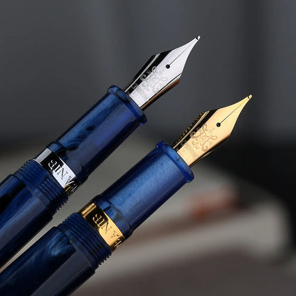 PENBBS 556 Piston Fountain Pen - Large Capacity Transparent Acrylic Ink-absorbing Nib Pen - ZOOMNSTORE