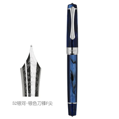 PENBBS 556 Piston Fountain Pen - Large Capacity Transparent Acrylic Ink-absorbing Nib Pen - ZOOMNSTORE