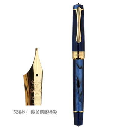 PENBBS 556 Piston Fountain Pen - Large Capacity Transparent Acrylic Ink-absorbing Nib Pen - ZOOMNSTORE