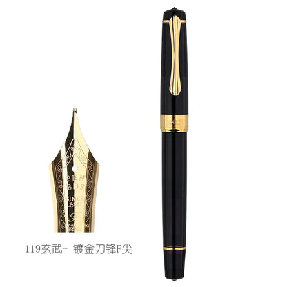 PENBBS 556 Piston Fountain Pen - Large Capacity Transparent Acrylic Ink-absorbing Nib Pen - ZOOMNSTORE