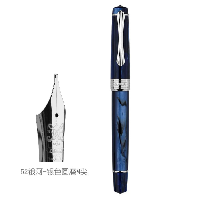 PENBBS 556 Piston Fountain Pen - Large Capacity Transparent Acrylic Ink-absorbing Nib Pen - ZOOMNSTORE