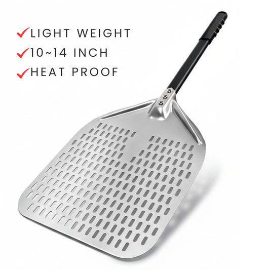 Pizza Perforated Shovel Paddle - ShortLong Handle Baking Tool for Oven - ZOOMNSTORE