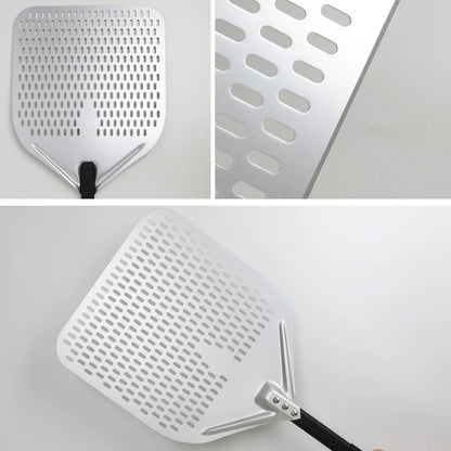 Pizza Perforated Shovel Paddle - ShortLong Handle Baking Tool for Oven - ZOOMNSTORE