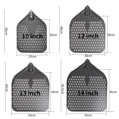Pizza Perforated Shovel Paddle - ShortLong Handle Baking Tool for Oven - ZOOMNSTORE