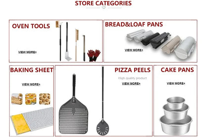 Pizza Perforated Shovel Paddle - ShortLong Handle Baking Tool for Oven - ZOOMNSTORE